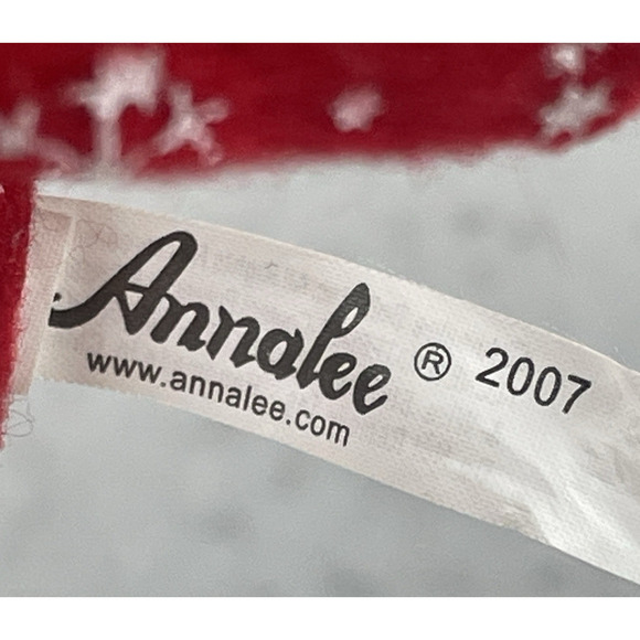 Annalee Christmas Snowflakes Red Elf Pixie Doll 15" 2007 Poseable Shelf Sitter - Picture 3 of 7